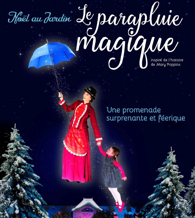 Affiche du Noël au Jardin : Le parapluie magique, Parc de Wesserling